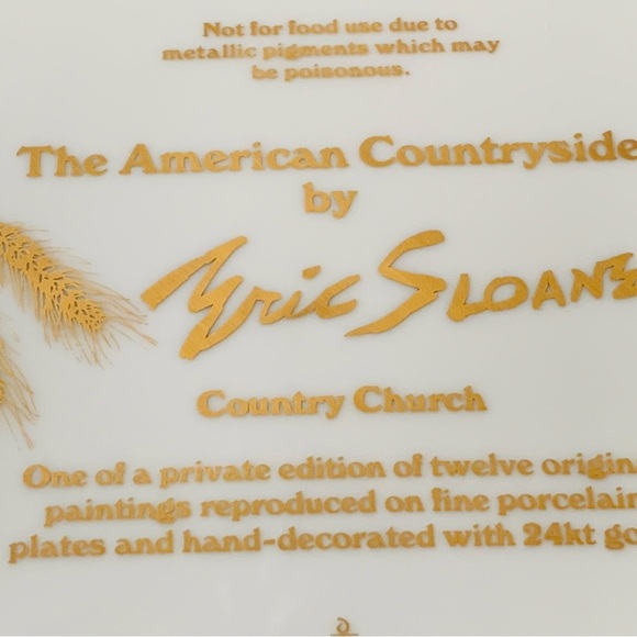 COUNTRY CHURCH Plate The American Countryside Eric Sloan... - Picture 5 of 7
